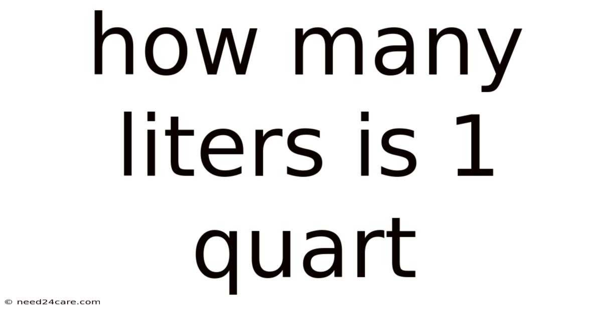 How Many Liters Is 1 Quart